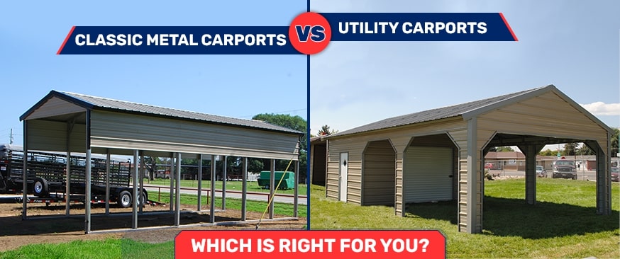 Classic Metal Carports vs. Utility Carports: Which is Right for You?