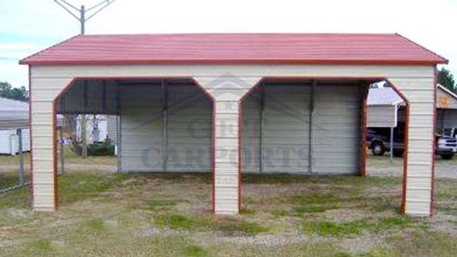 24x26x8 Aframe Side Entry Carport