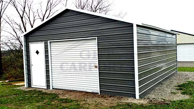 18x21x8 Aframe Horizontal Roof Garage