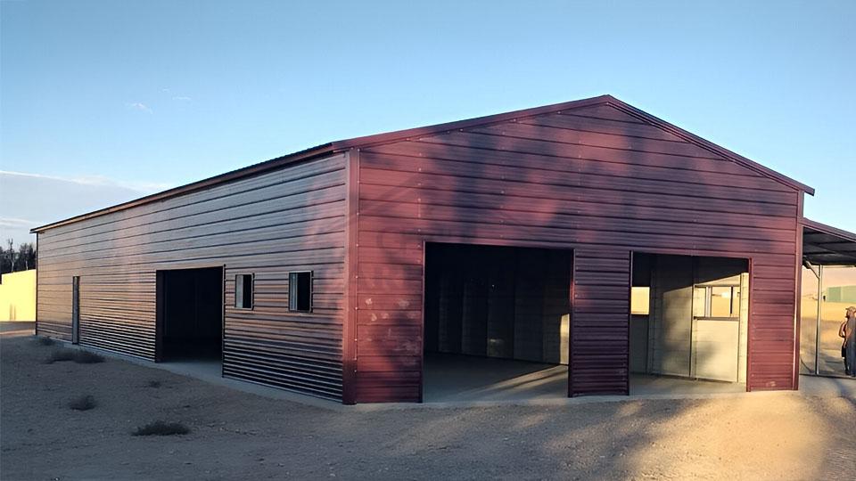 26x50x12 Garage with Lean-to