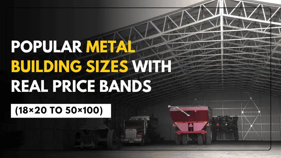 Popular Metal Building Sizes With Real Price Bands (18×20 to 50×100)