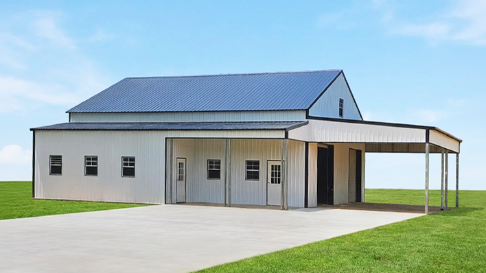 Residential Barndominium with Porch